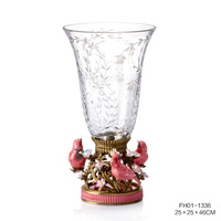 Ornement en cristal de laiton unique en céramique jetable pour la maison et l'hôtel pour les bonbons fruits/boîte à bonbons/plat décoratif pour le salon