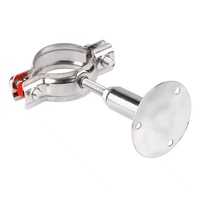 Raccords de tuyaux sanitaires Tri clamp Tube Hex support de tuyau en acier inoxydable 304 avec support poignée soudé support de tuyau rond