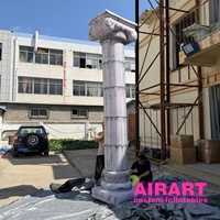 Pilier romain antique gonflable commercial sur mesure et réutilisable, colonne classique gonflable pour la location événementielle
