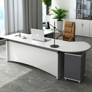 Ensemble de bureau et chaise de direction moderne LS avec matériau MDF, niveau E1, garantie 5 ans, design minimaliste et moderne - Product Image 1