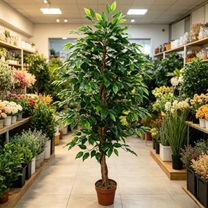 ต้นไทรบอนไซประดิษฐ์ขายส่ง ต้นไม้ขนาดเล็กตกแต่งบ้านในร่ม ต้นไม้จำลองสีเขียวสำหรับโต๊ะทำงานสำนักงาน - Product Image 3