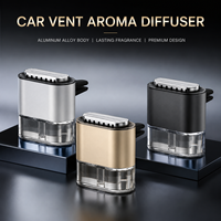 Diffuseur de parfum et d'aromathérapie pour voiture en alliage d'aluminium à fixation sur grille d'aération, parfum floral, sans mode de fonctionnement
