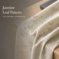 Rideau à passe-tringle en tulle polyester à motif floral jasmin HB, filtrant la lumière, écologique et ignifuge