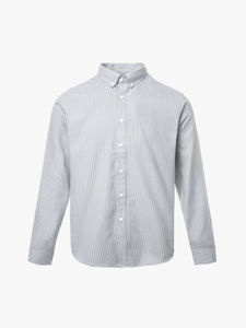 Camisa Casual de Negocios para Hombre en Mezcla de Algodón y Poliéster con Cuello Abotonado y Mangas Largas para Oficina - Product Image 3