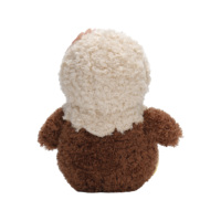 Peluche d'aigle chauve assis mignon, jouet en fourrure bouclée et moelleuse, poupée en peluche pour enfants, cadeau, décoration de la maison