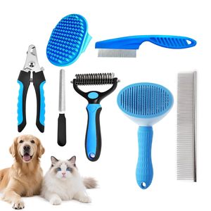 6PCS Dog Grooming Kit with Flea Comb Bath Brush <b>Pet</b> Nail <b>Clipper</b> <b>for</b> Cats Plastic Brushes <b>for</b> Shedding <b>for</b> <b>Pet</b> Care - Product Image 1