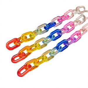 Chaîne de maillons en résine colorée classique, tendance, de forme ronde, faite à la main, éléments décoratifs pour objets d'art de collection - Product Image 4