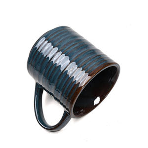 Tasse à café en céramique transfrontalière 360 ml, grande capacité, pour thé de l'après-midi, design moderne et épuré, emballage avec plateau - Product Image 4