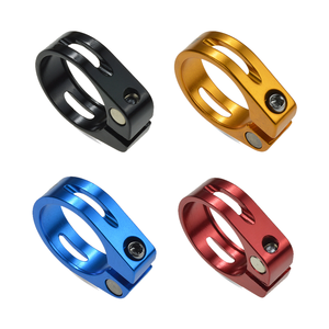 Collier <span class=keywords><strong>de</strong></span> fixation <span class=keywords><strong>de</strong></span> <span class=keywords><strong>selle</strong></span> <span class=keywords><strong>de</strong></span> vélo MTB en alliage d'aluminium 31.8mm 35 mm Colorful Seatpost Tube Fitting Bike Parts - Product Image 1