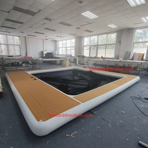 Piattaforma per piscina galleggiante gonfiabile su misura nuova piattaforma per piscina galleggiante con punto a goccia di <span class=keywords><strong>mare</strong></span> oceano - Product Image 5
