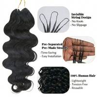 Extensions de cheveux naturels ondulés au crochet, soyeux et volumineux, sans colle, confortables et à installation rapide