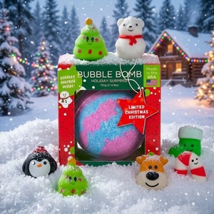 <span class=keywords><strong>Bombes</strong></span> de bain de Noël pour enfants avec jouet surprise caché, <span class=keywords><strong>bombes</strong></span> effervescentes naturelles et douces, cadeau amusant pour <span class=keywords><strong>les</strong></span> petits enfants - Product Image 1