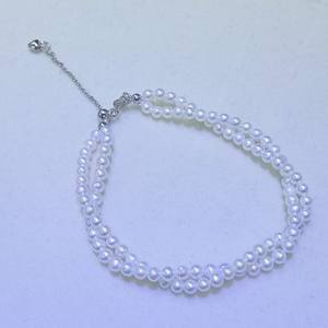 Zhuji Almost Flawless 3-4mm Freshwater Pearl Bracelet <b>Sterling</b> <b>Silver</b> Adjustable Fried Dough Twists Fashion <b>Pendant</b> <b>Necklace</b> - Product Image 4