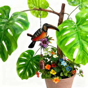 Kim loại chuông gió mô phỏng Vẹt Chim Vườn trang trí treo trang trí - Product Image 5