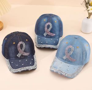 Casquette de baseball en jean à visière incurvée Fashion Point Diamond, polyvalente, protection solaire, style urbain, pour couple - Product Image 3