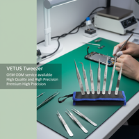 Pinces Vetus droites et courbées ESD-12 ESD-15, qualité suisse originale Vetus, pour extensions de cils professionnelles