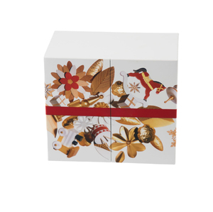 Caja de Calendario de Adviento Cuadrada Rígida de Papel Reciclable Personalizada con 12 Cajones y Relieve para Chocolate y Dulces, Caja de Regalo - Product Image 6