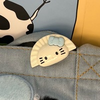 10Pcs Aksesoris Casing HP 3D Kartun Buatan Tangan Campuran Bentuk Garpu Makanan Pangsit Resin Plastik Trendi Kawaii Perlengkapan Dekorasi DIY