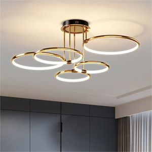 <span class=keywords><strong>New</strong></span> đa vòng tròn phòng ngủ phòng ăn đèn Trần Hiện Đại đơn giản bầu không khí phòng ăn showroom Mặt dây chuyền dẫn ánh sáng Trần - Product Image 3