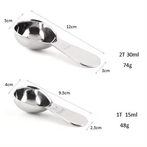 Edelstahl-Kafeffisch-Set 1&2 Esslöffel 15ml 30ml präzise messende Löffel für Kaffee - Product Image 2