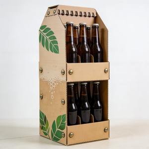 Expositor de Vino de Cartón Plegable, Giratorio y Personalizable, Resistente al Agua, con Certificación ROHS e ISO9001 - Product Image 3