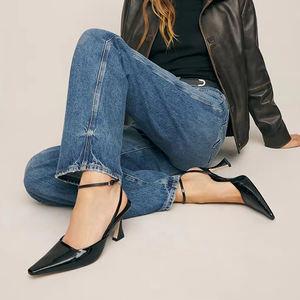 Escarpins à talons aiguilles et bout carré avec sangle à boucle pour femmes, robe de soirée de mariage personnalisée, dos nu - Product Image 5