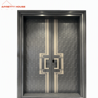 Puerta de Seguridad Exterior Moderna de Fábrica Prettyhouse, Puerta de Seguridad de la Mejor Calidad con Cerradura Múltiple