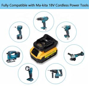디월트/밀워키 <span class=keywords><strong>18v</strong></span> M18S 배터리 호환 DM18M 배터리 어댑터, 마키타 <span class=keywords><strong>18v</strong></span> 무선 전동 공구로 변환, USB 포함 - Product Image 5
