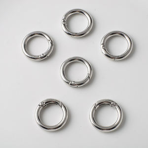 Zhubi vòng hợp kim kẽm Móc chìa khóa kim loại vàng hồng bạc giữ lại vòng tròn vòng chìa khóa kết nối tự làm dây chuyền điện thoại - Product Image 5