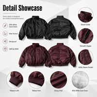 Blouson Bomber en Satin Coupe-Vent Personnalisable pour Hommes – Couleurs et Tailles sur Mesure, Broderie de Logo Frontal, Teinture Unie, Vente en Gros ODM