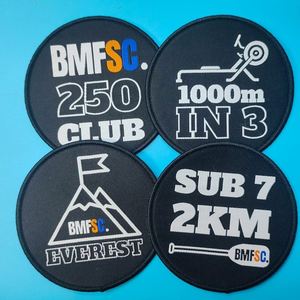 Custom Woven Clothing Labels Good Price Adhesive Backing Cap <b>Embroidery</b> Badges Designer Jeans Woven Patches - Product Image 1