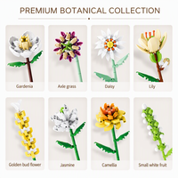Set de Bloques de Construcción de Flores de Lirio Personalizado de 210 Piezas, Kit de Modelo Botánico Realista, Juguete de Construcción STEM, Mini Ladrillos, Marca Privada