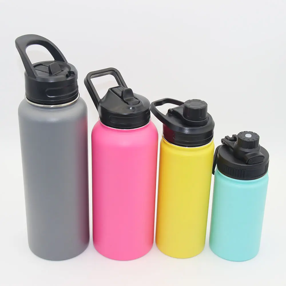 Double Wall with custom logo stainless steel hydro standard narrow mouth vacuum Insulated sport flask metal water bottle