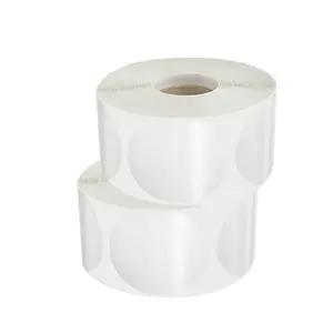 Custom Clear Thermal Transfer <strong>Labes</strong> Rolls Vinyl PP Transparent Blank Glossy Circle Dots <strong>Sticker</strong> - Product Image 1