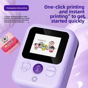 Phomemo Kids <b>Printing</b> <b>Camera</b> Purple Sharpie Doodle Design 2.4 Inch Screen One Click Print Photo Video Recorder - Product Image 3