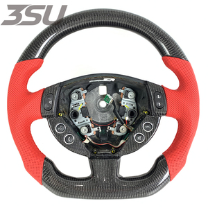 Volante de Fibra de Carbono con Cuero Perforado para <span class=keywords><strong>Maserati</strong></span> Granturismo Quattroporte GT GTS GC 2007-2020 - Product Image 1