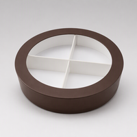 Boîte cadeau en chocolat pour la Saint-Valentin, emballage en carton rigide rond avec laminage mat et papier d'art gaufré pour les sushis