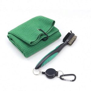 Serviette de golf personnalisée super absorbante brodée avec logo sur mesure - Product Image 2