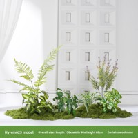 Plantes artificielles pour aménagement paysager, vignettes d'angle, arrangements de bonsaï, mousse bionique, combinaisons de fleurs artificielles et de mousse
