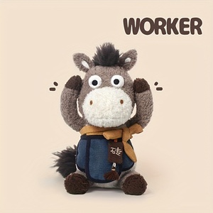 Jouets en peluche de la série Work Buddy : adorable poupée cheval, compagnon câlin pour le travail et la vie quotidienne - Product Image 2