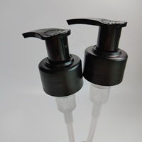 Pompe distributrice de lotion noire mate 28/410 à ouverture libre avec tête de verrouillage pour bouteilles de savon et de shampoing 2cc