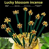 6cm 15-pcs Dupa Kayu Cendana Cina Ramah Lingkungan untuk Kekayaan dan Kemakmuran, Wangi Mewangi, Grosir Daun Pomelo