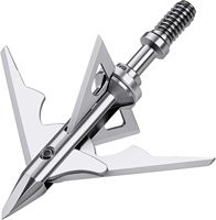 Embout de chasse hybride à 4 lames HT, lot de 4, 100/125 grains, embout mécanique pour arcs composés et arbalètes