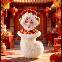Vente en gros de peluches authentiques Tutulong Maomaolong Star Wish Catcher, boîte mystère, poupée mignonne, cadeau du Nouvel An pour filles, chat, dragon