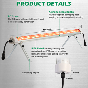 Lampe de culture LED 120W 4FT PPE 2.9μmol/J pour horticulture, légumes, feuilles vertes et herbes aromatiques - Product Image 4