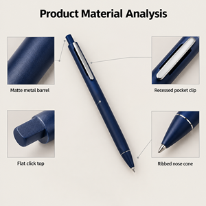 Stylo Gel Rétractable Personnalisé avec Logo <span class=keywords><strong>Métallique</strong></span>, Corps Mat, Cadeau Promotionnel pour Entreprise, Idéal pour le Bureau et l'École - Product Image 3