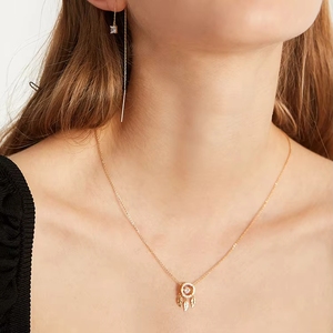 Ciondoli Acchiappasogni in <span class=keywords><strong>Argento</strong></span> 925 TKJ <span class=keywords><strong>a</strong></span> Forma di Foglia per Collane da Donna - Product Image 3