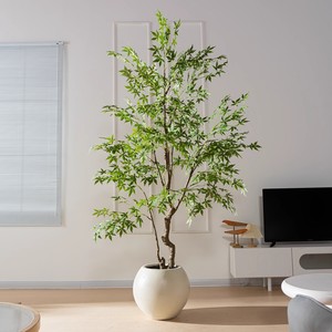 Cây nhân tạo nhiều màu sắc, cây phong nhân tạo chất lượng cao trong chậu, cây giả mô phỏng, cây xanh, cây giả màu đỏ vàng - Product Image 1