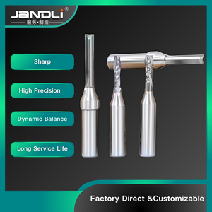 Fraise monobloc en carbure monobloc, revêtement TiCN, pour routeur CNC, pour la découpe du bois massif et des bois durs, ODM OEM HRC60, hélice 35° - Product Image 5