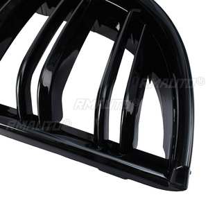 Grilles de calandre avant - Double ligne pour BMW E90 E91 323I 328I 335I 330I 325I Série 3 2005-2008 Noir brillant - Product Image 5